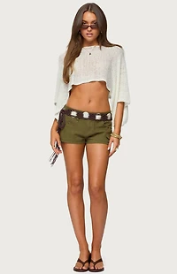 Edikted Hazen Grommet Low Rise Shorts