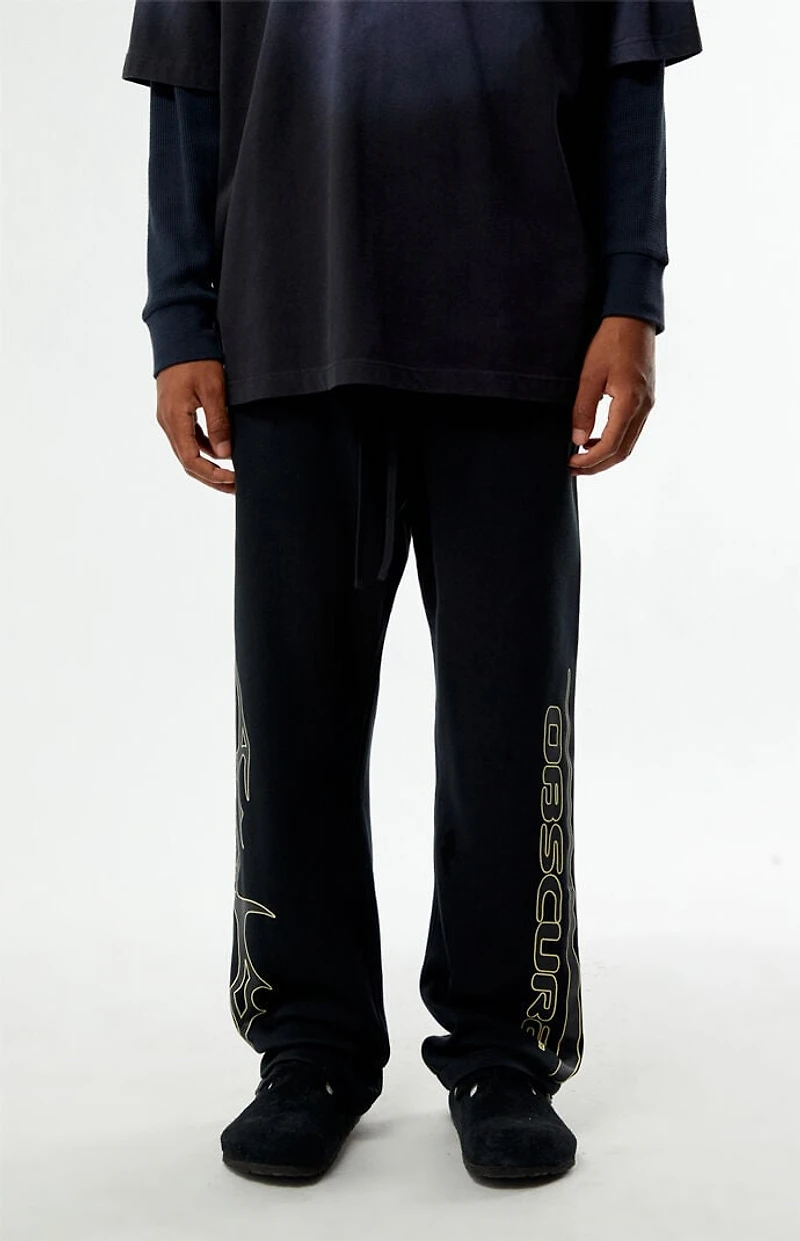 Pacsun Black Obscura Fleece Baggy Sweatpants