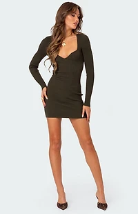 Edikted Amber Knit Mini Dress