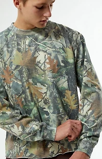 Pacsun Camo Cropped Long Sleeve T-Shirt