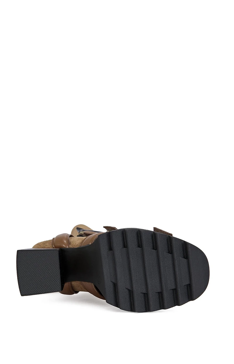 AZALEA WANG Women's Tan Thierry Faux Suede Booties