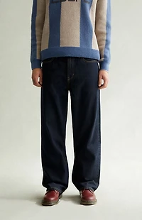 Pacsun Dylan Baggy Jeans Contrast Stitch Dark Blue