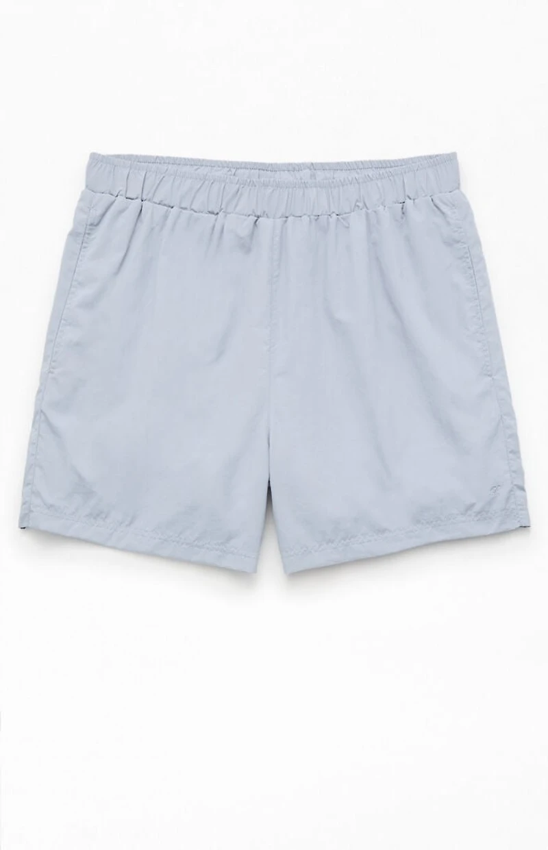 Pacsun Gray Baggy 4.5" Swim Trunks