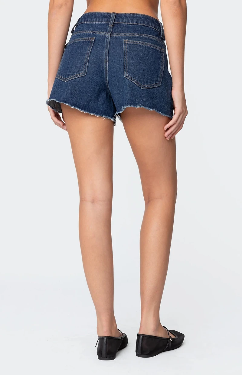 Edikted Sahara High Rise Denim Shorts