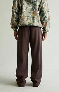 Pacsun Brown Fleece Extreme Baggy Sweatpants