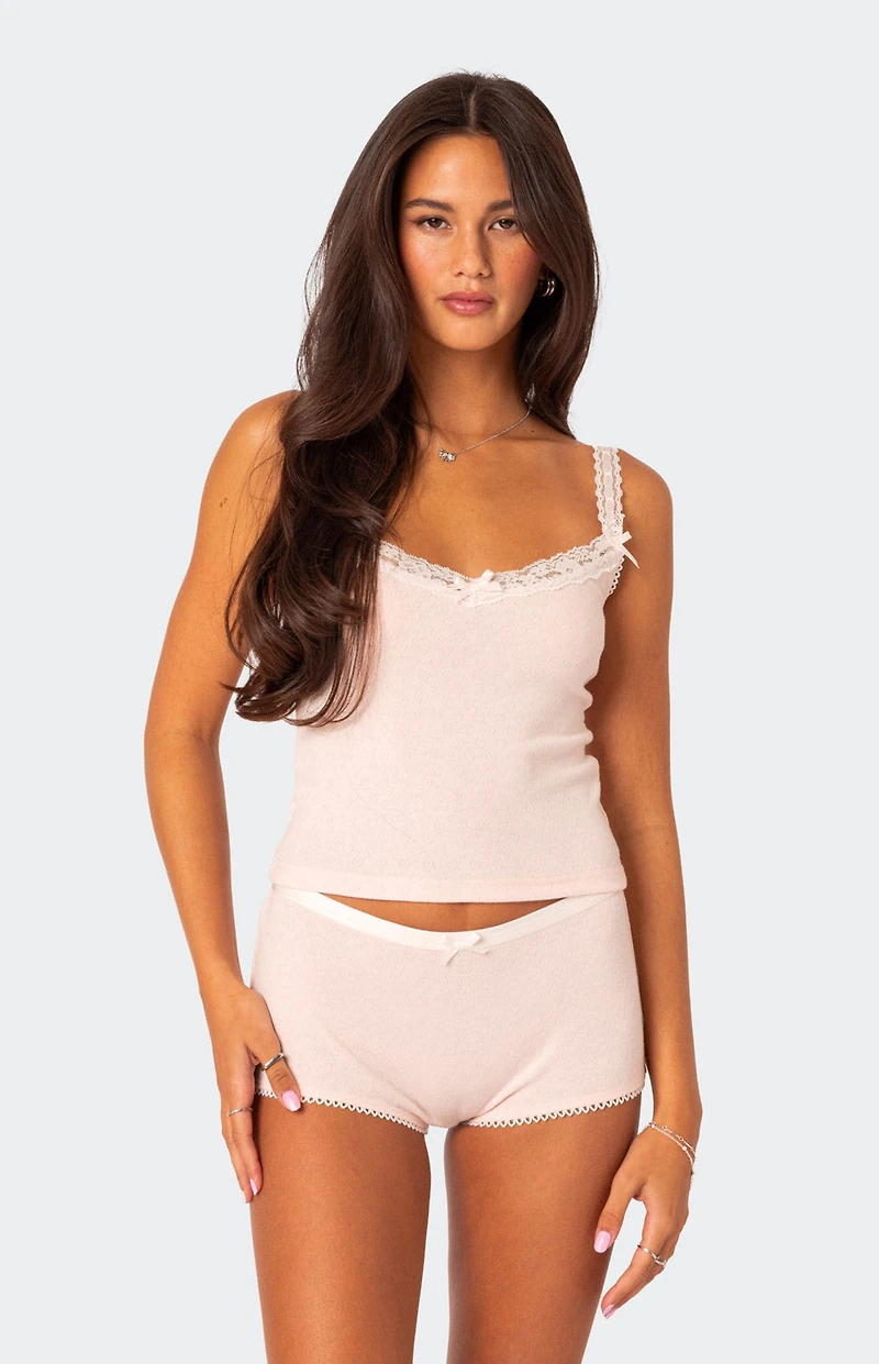 Edikted Mariana Pointelle Tank Top