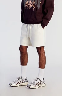 Pacsun Fleece Cream Sweat Shorts