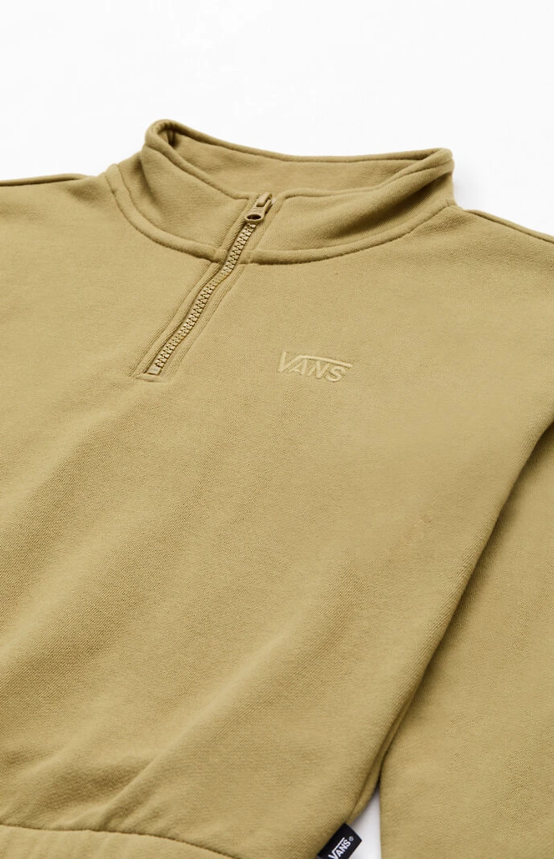 Vans Kids Half Zip Mock Neck Pullover Sweatshirt