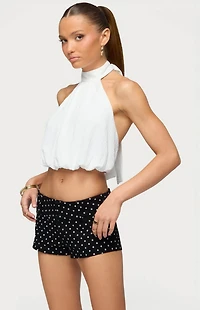 Edikted Senya High Neck Bubble Halter Top