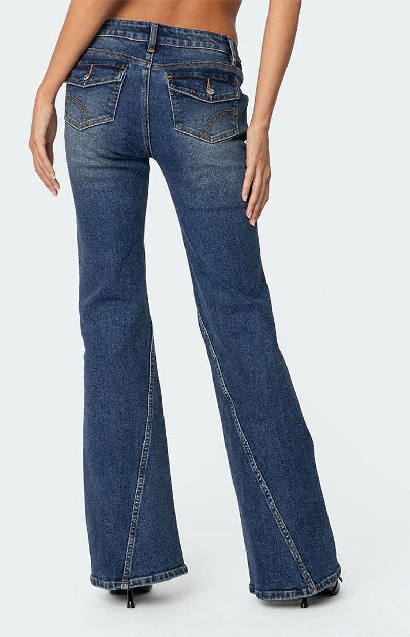Edikted Colton Bootcut Low Rise Jeans
