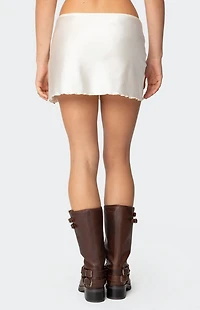 Edikted Bexley Bow Satin Mini Skirt