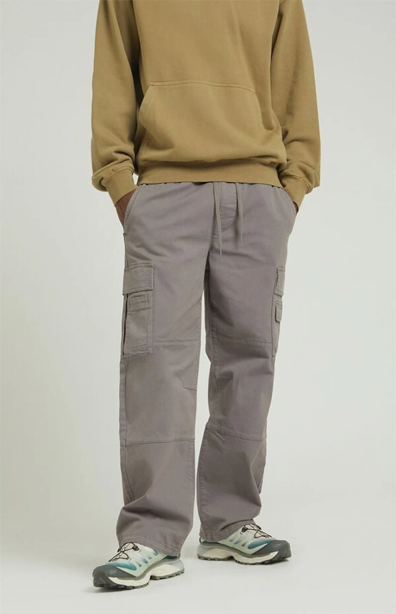 Pacsun Stretch Gray Baggy Cargo Pants