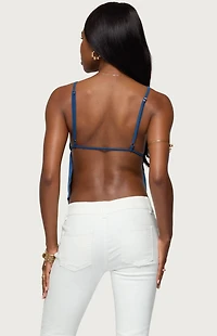Edikted Soleil Embroidered Open Back Top