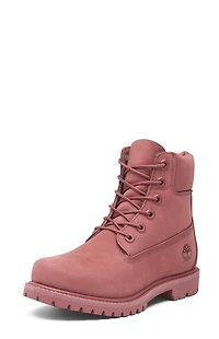 Timberland Women's Red Premium 6inch Waterproof Lace-Up Boots