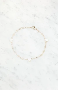 John Galt Gold Heart Charm Bracelet