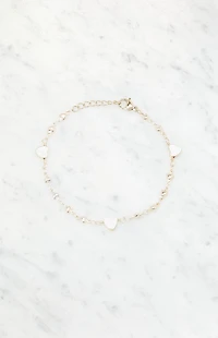 John Galt Gold Heart Charm Bracelet