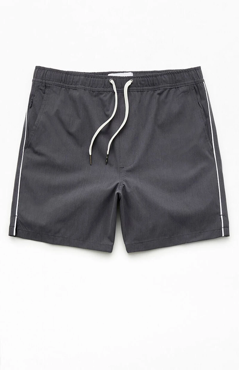 Pacsun Charcoal Chambray 6" Swim Trunks