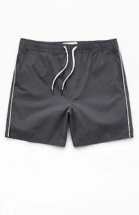 Pacsun Charcoal Chambray 6" Swim Trunks
