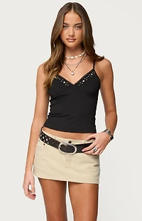 Edikted Holland Bead V Neck Tank Top