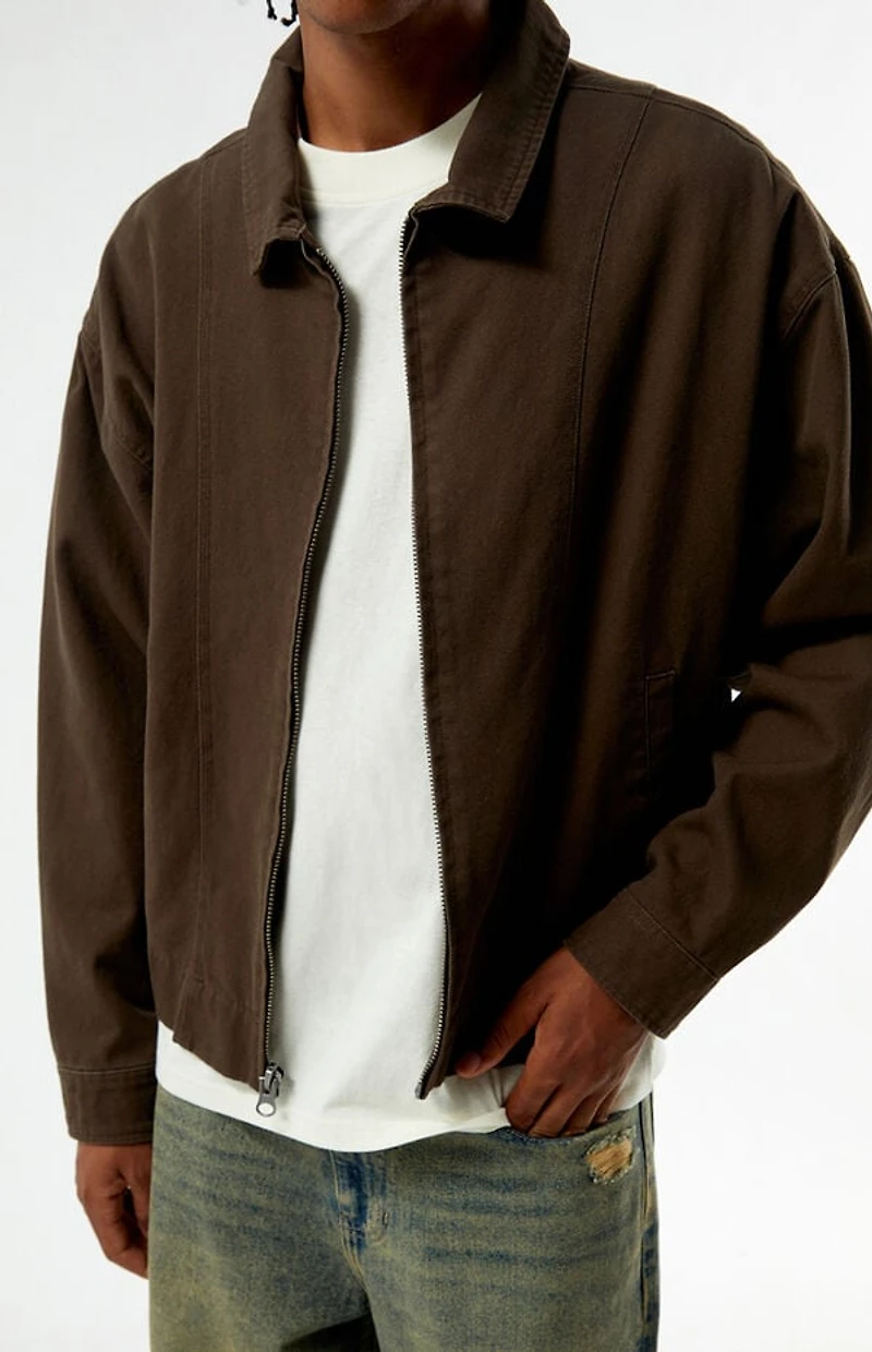 Pacsun Brown Double Seams Gas Jacket