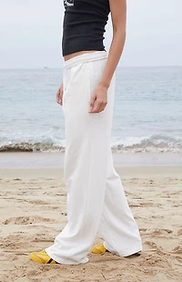 John Galt White Anastasia Tie Baggy Sweatpants