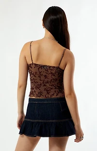 Your Favorite Ruffle Hem Denim Mini Skirt