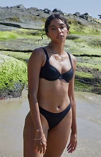 Pacsun Black Heidi Underwire Bralette Bikini Top