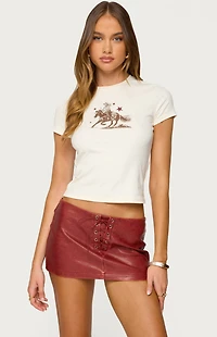 Edikted Western Graphic T-Shirt