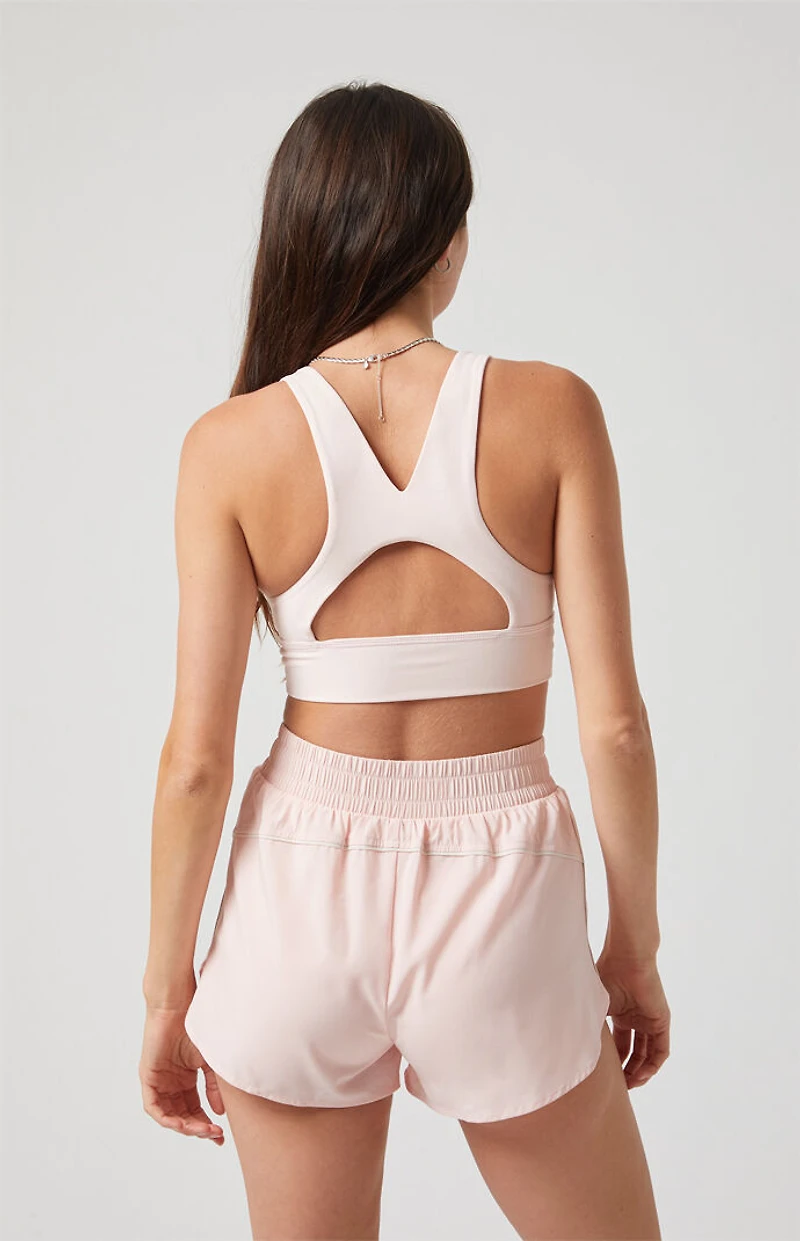 PAC 1980 Active Pink Piping Dolphin Hem Track Shorts