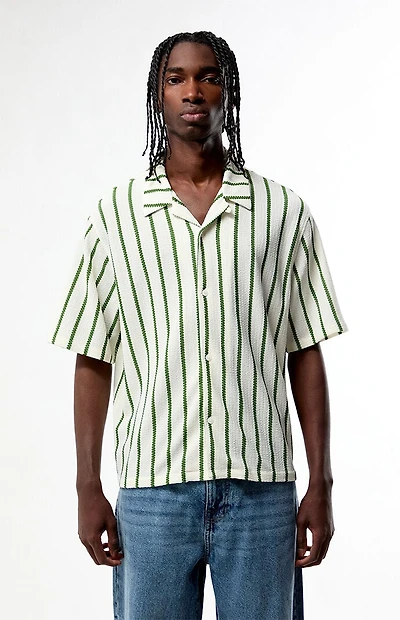 Pacsun Naz Striped Textured Camp Shirt