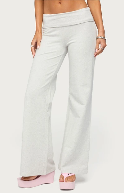 Edikted WKND Sequin Foldover Pants