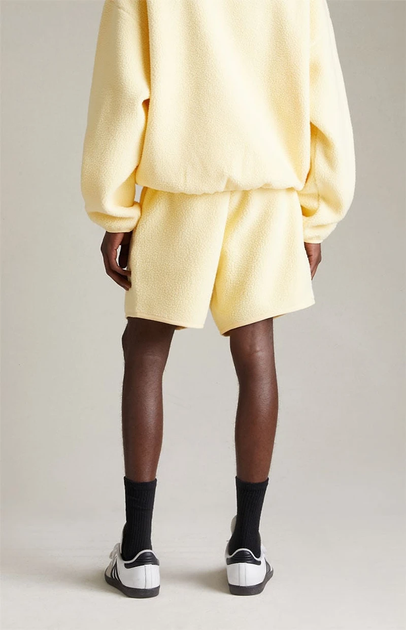 Fear of God ESSENTIALS Garden Yellow Polar Fleece Sweat Shorts