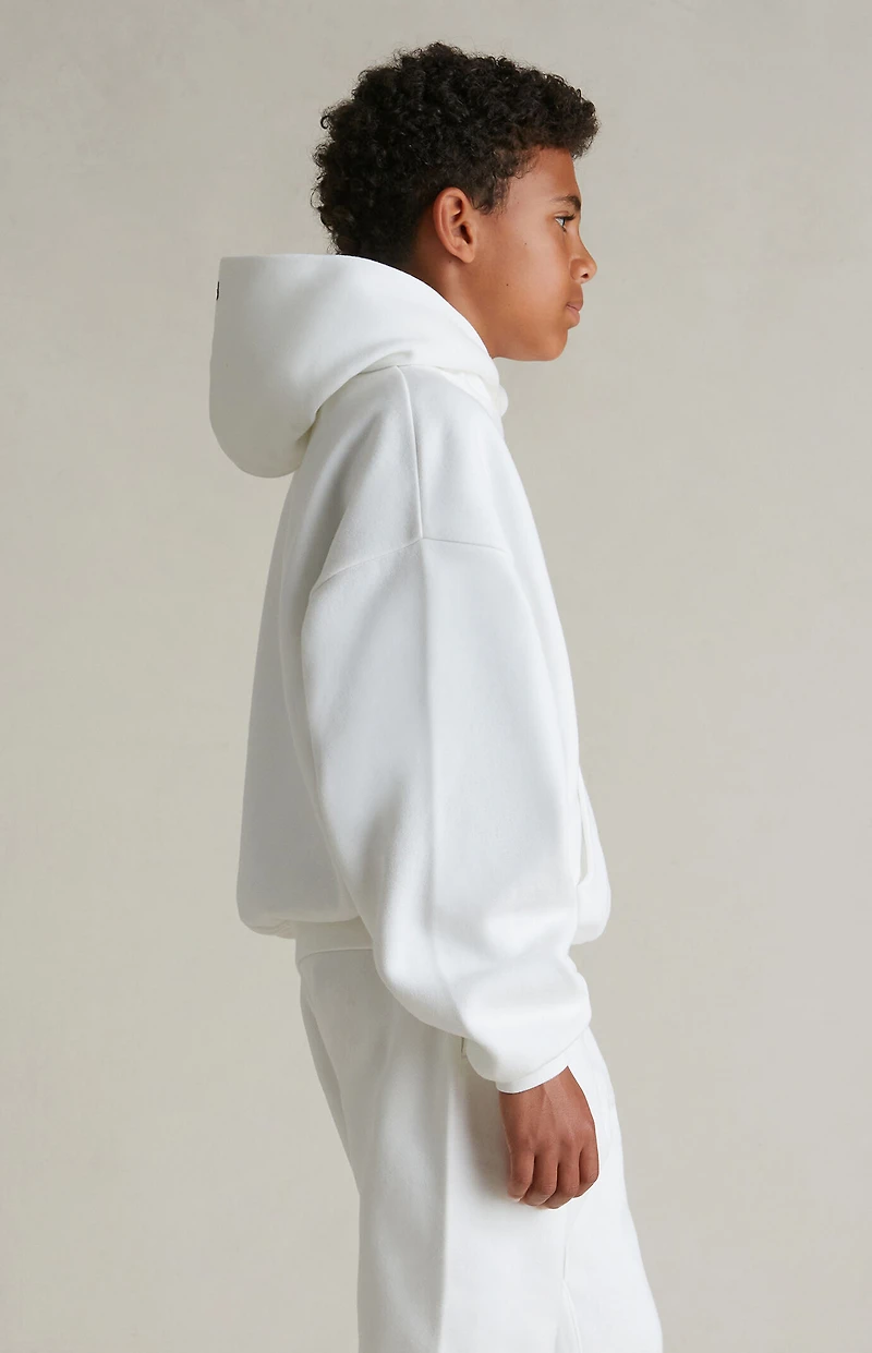 Fear of God ESSENTIALS Kids Cloud White Fleece Hoodie