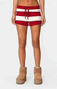 Edikted Riley Striped Knit Shorts