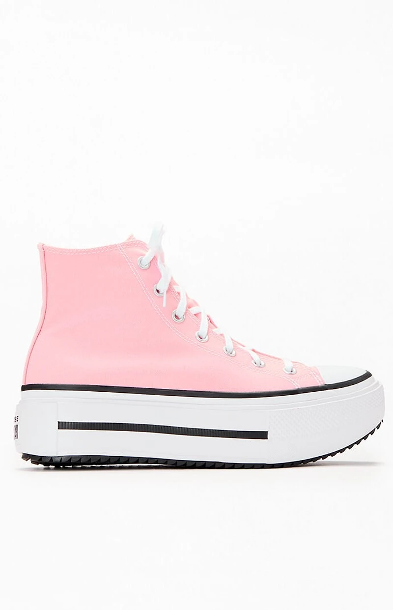 Converse Pink Chuck Taylor All Star Lift Double Stack High Top Sneakers