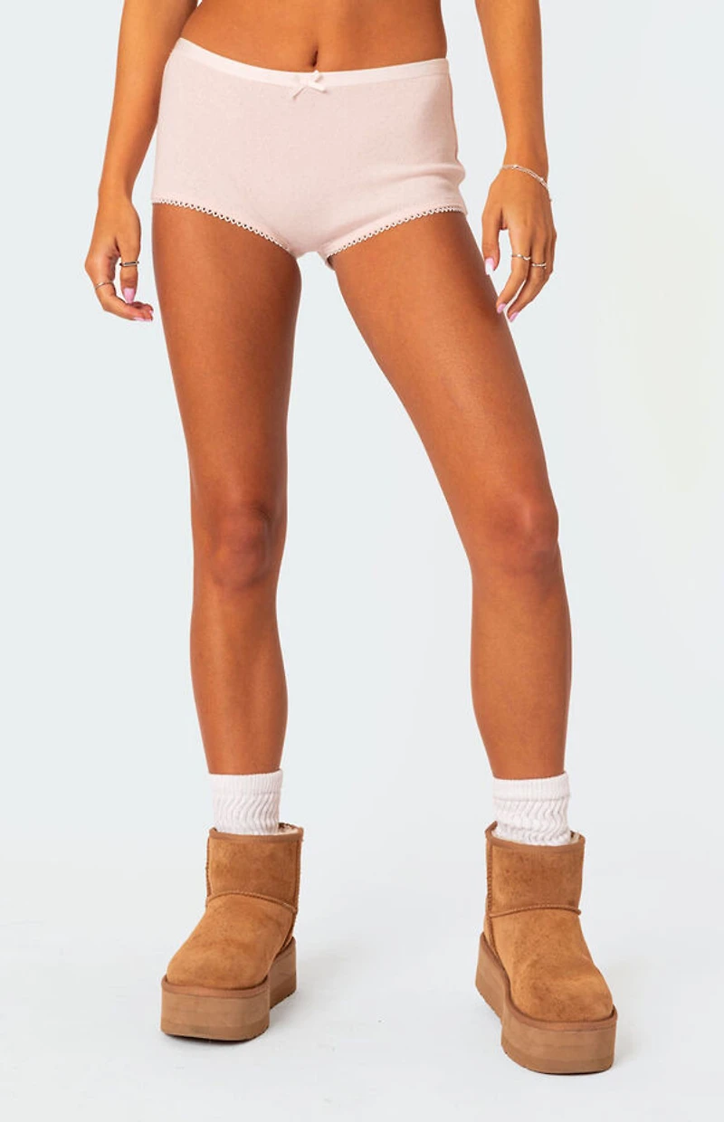 Edikted Mariana Pointelle Micro Shorts