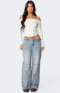 Edikted Shai Low Rise Carpenter Jeans