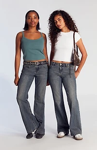 Pacsun Jade Low Rise Bootcut Jeans Dark Indigo