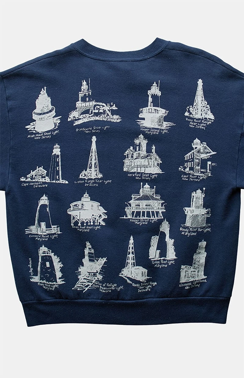 PS VINTAGE 90s Light Houses Crew Neck Sweatshirt