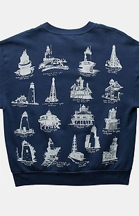 PS VINTAGE 90s Light Houses Crew Neck Sweatshirt
