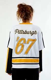 WILD COLLECTIVE x NHL Pittsburgh Penguins Layered Long Sleeve Hockey Jersey