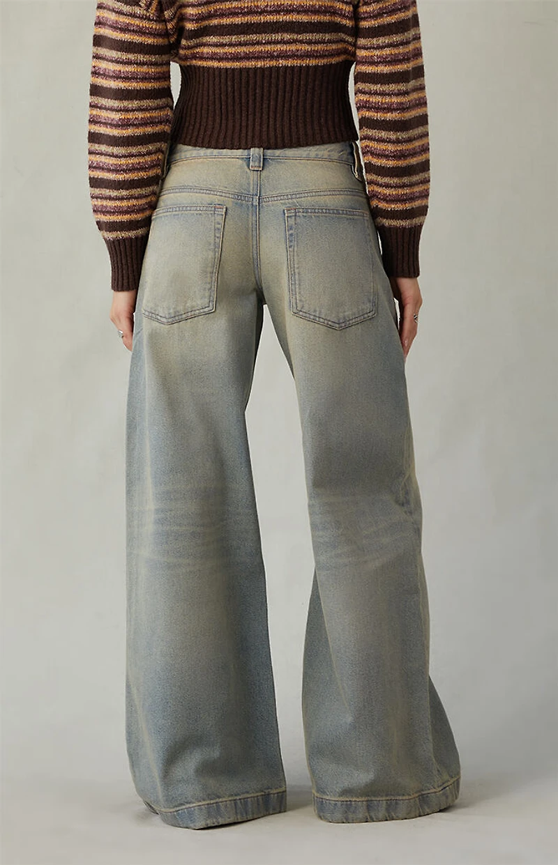 Pacsun Sloane Low Rise Ultra Baggy Jeans Light Blue Tint