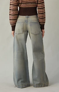 Pacsun Sloane Low Rise Ultra Baggy Jeans Light Blue Tint