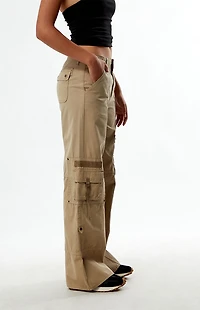 Pacsun Weathered Low Rise Baggy Flare Cargo Pants