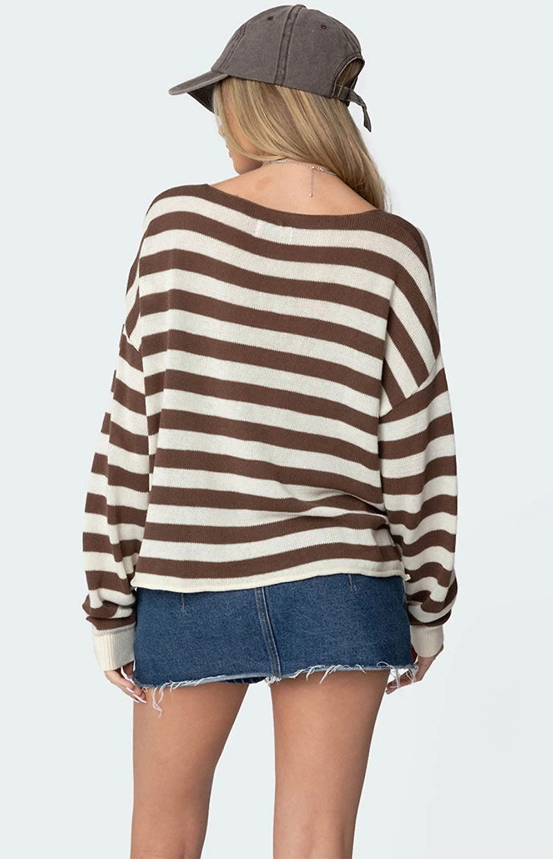 Edikted Anney Oversized Striped Sweater