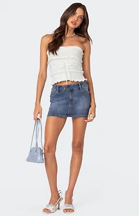 Edikted Eryn Denim Mini Skirt