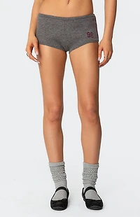 Edikted Heart Knit Micro Shorts