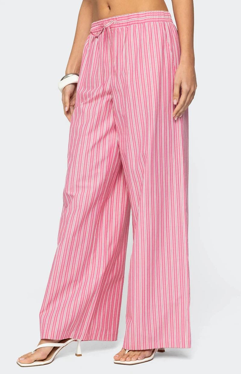 Edikted Maggy Striped Wide Leg Pants