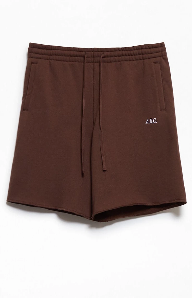 A.R.C. Brown Standard Long Fleece Sweat Shorts