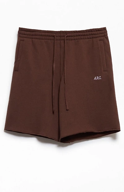 A.R.C. Brown Standard Long Fleece Sweat Shorts